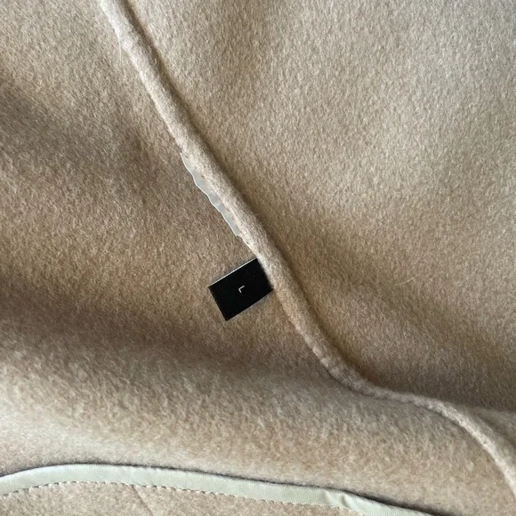 Theory Kaiter Wool & Cashmere Coat in Buckwheat / Dark Elm Size Large - Picture 9 of 9